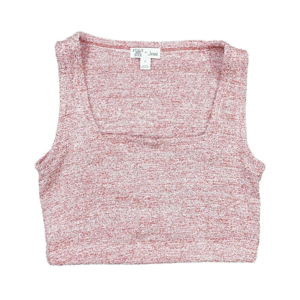 Jenni By Jennifer Moore Womens Fuzzy Knit Crop Top Size M